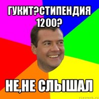 гукит?стипендия 1200? не,не слышал