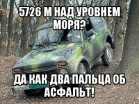 5726 м над уровнем моря? да как два пальца об асфальт!