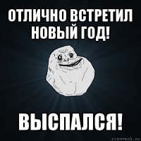 отлично встретил новый год! выспался!