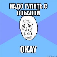 надо гулять с собакой okay