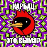 карбац это вымя?