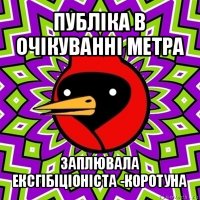 публіка в очікуванні метра заплювала ексгібіціоніста -коротуна