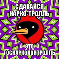 сдавайся нарко-тролль это госнаркоконтролль