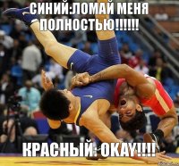 синий:ломай меня полностью!!! красный: OKAY!!!