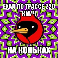 ехал по трассе 220 км/ч на коньках