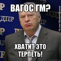 вагос гм? хватит это терпеть!