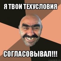 я твои техусловия согласовывал!!!