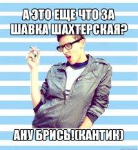 а это еще что за шавка шахтерская? ану брись!(кантик)