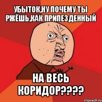 убыток,ну почему ты ржёшь,как припезденный на весь коридор???