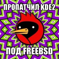 пропатчил kde2 под freebsd