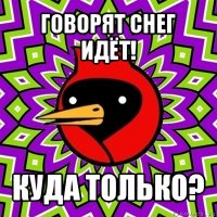 говорят снег идёт! куда только?