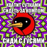 хватит сутками сидеть за компом сиди с гусями