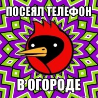 посеял телефон в огороде