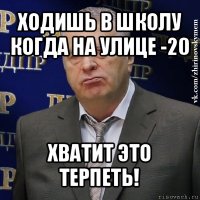 ходишь в школу когда на улице -20 хватит это терпеть!