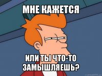 мне кажется или ты что-то замышляешь?