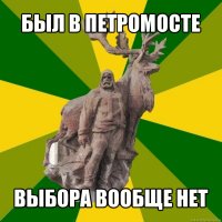 был в петромосте выбора вообще нет