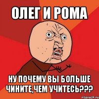 олег и рома ну почему вы больше чините,чем учитесь???