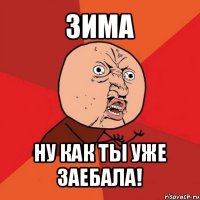 зима ну как ты уже заебала!