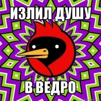 излил душу в ведро