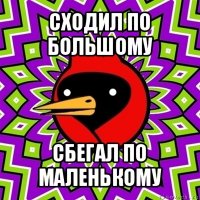 сходил по большому сбегал по маленькому