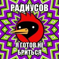 радиусов я готов не бриться