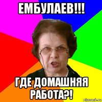 ембулаев!!! где домашняя работа?!