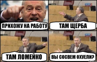 ПРИХОЖУ НА РАБОТУ ТАМ ЩЕРБА ТАМ ЛОМЕЙКО ВЫ СОСВЕМ ОХУЕЛИ?