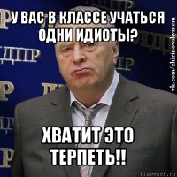 у вас в классе учаться одни идиоты? хватит это терпеть!!