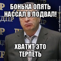 бонька опять нассал в подвал! хватит это терпеть