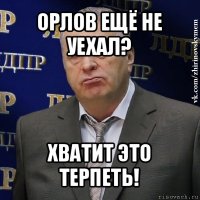 орлов ещё не уехал? хватит это терпеть!