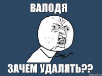 валодя зачем удалять??