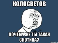 колосветов почему же ты такая скотина?