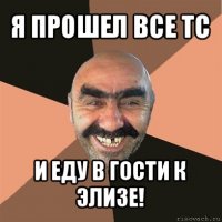 я прошел все тс и еду в гости к элизе!