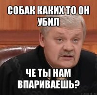 собак каких то он убил че ты нам впариваешь?