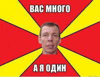 вас много а я один