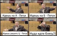 Идешь на А - Петух Идешь на Б - Петух Идешь рашить Ц - Петух Куда идти блять?!