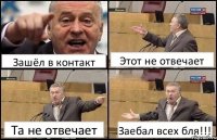 Зашёл в контакт Этот не отвечает Та не отвечает Заебал всех бля!!!