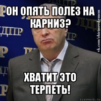 он опять полез на карниз? хватит это терпеть!