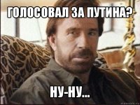 голосовал за путина? ну-ну...