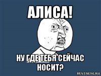 алиса! ну где тебя сейчас носит?