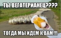 ты вегатерианец??? тогда мы идем к вам!!!