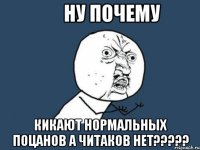 ну почему кикают нормальных поцанов а читаков нет???