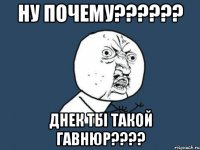 ну почему??? днек ты такой гавнюр???