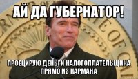 ай да губернатор! проецирую деньги налогоплательщика прямо из кармана