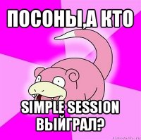 посоны,а кто simple session выйграл?