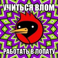 учиться влом работать в лопату