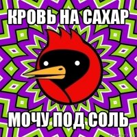 кровь на сахар мочу под соль