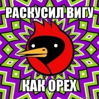 раскусил вигу как орех