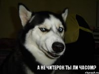 А не читерок ты ли часом?