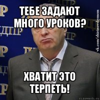 тебе задают много уроков? хватит это терпеть!